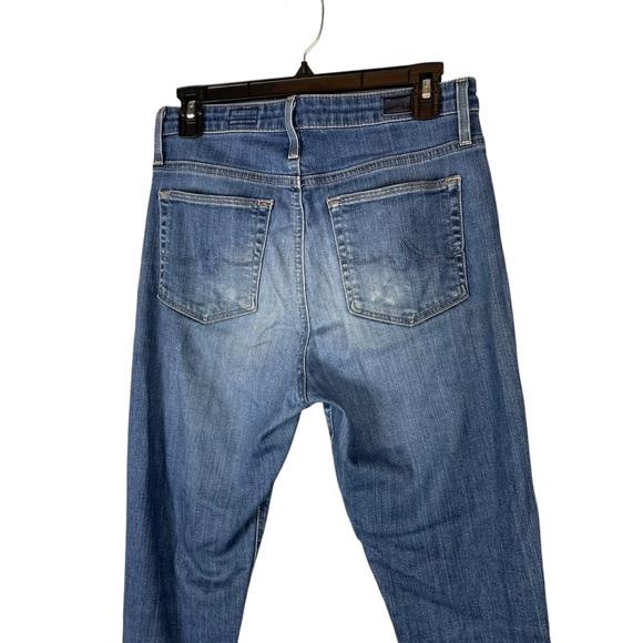 AG Adriano Goldschmied High Rise Stevie Ankle Jeans 28R Distressed Medium Wash - Picture 6 of 7